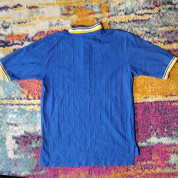 BIKE Vintage Polo Cotton Short Sleeve Mid Button Polo Shirt - Picture 2 of 13